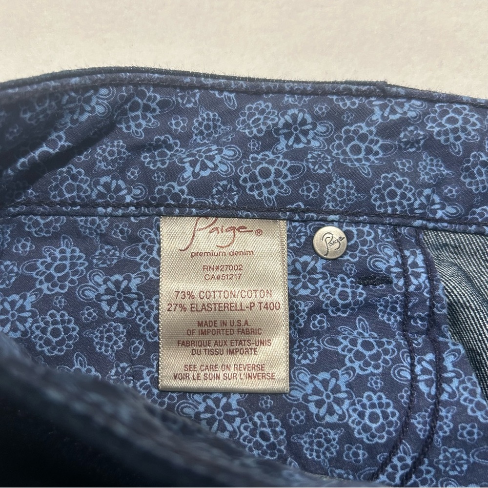 Paige‎ Laguna Women's Size 30 Blue Low Rise Denim Jeans 33x28 Made in USA - Picture 6 of 10
